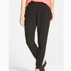 Eileen Fisher 100% Silk pull on Trousers Pockets L